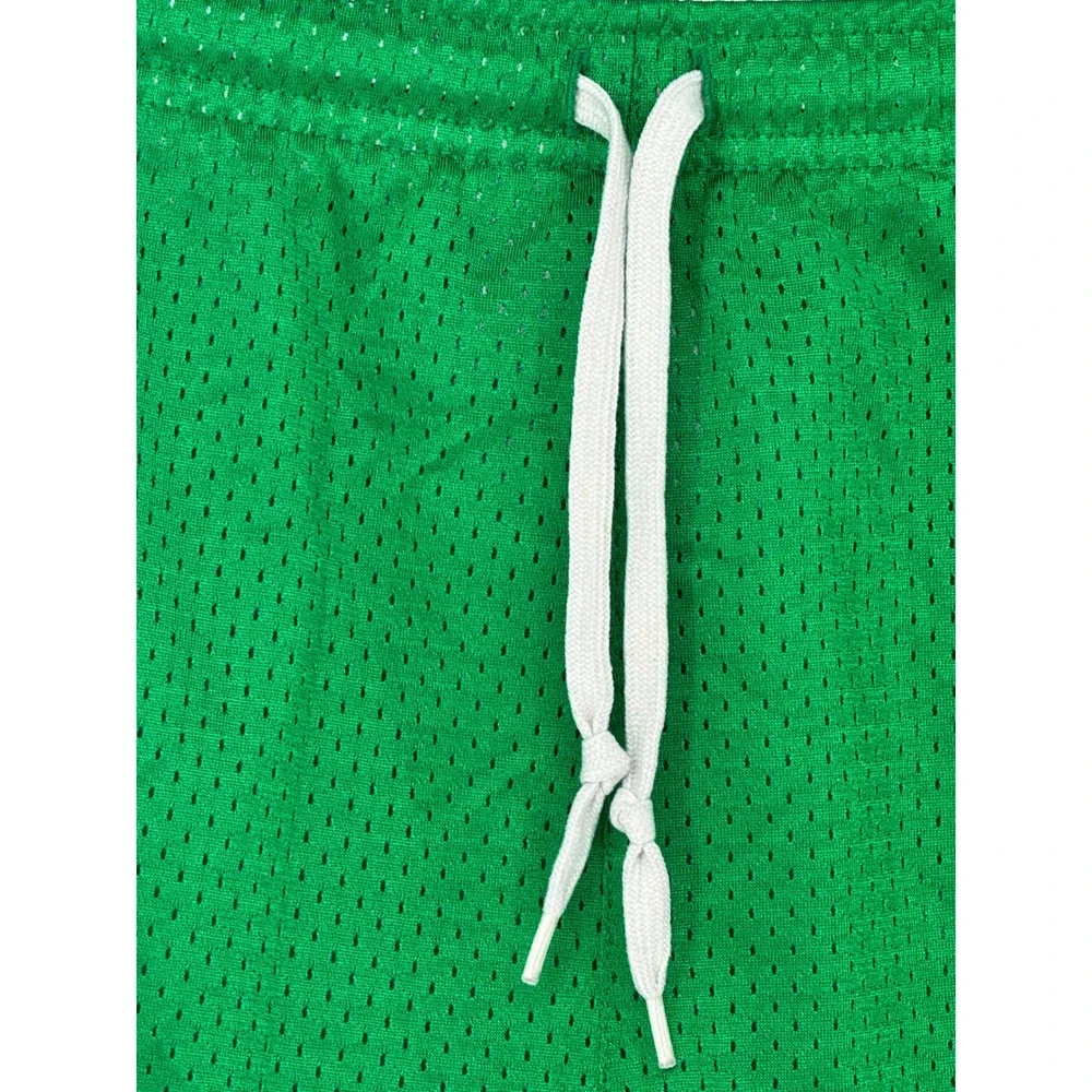 Vintage Nike Basketball Shorts Boys Size Large Green White Mesh Striped